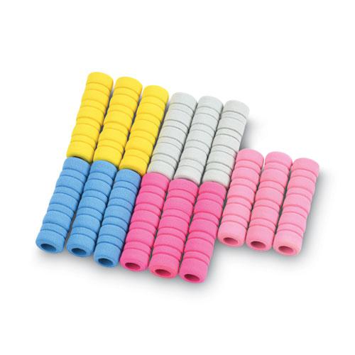 Ribbed Pencil Cushions, 1.75" Long, Assorted Colors, 50/Box. Picture 2