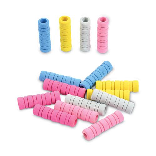 Ribbed Pencil Cushions, 1.75" Long, Assorted Colors, 50/Box. Picture 4