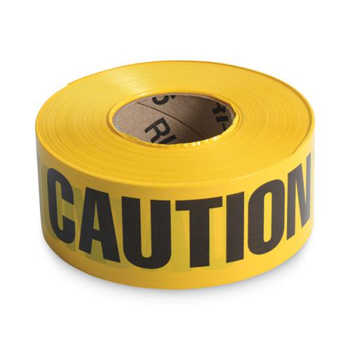 Caution Barricade Safety Tape, 3" x 1,000 ft, Black/Yellow. Picture 3
