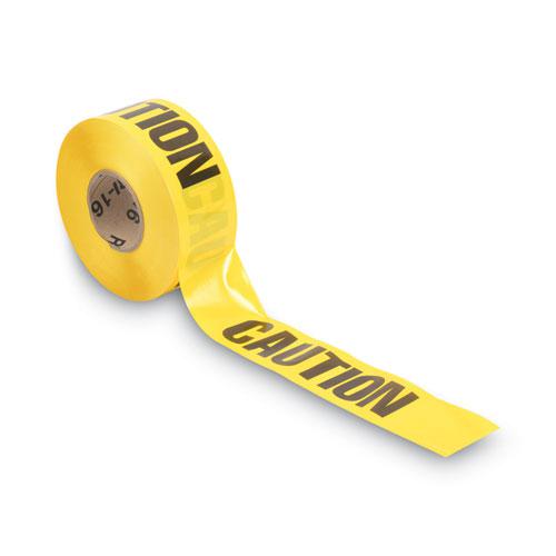 Caution Barricade Safety Tape, 3" x 1,000 ft, Black/Yellow. Picture 4