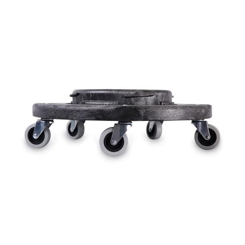 Refuse Container Utility Dolly, 300 lb Capacity, 22" Diameter, Gray. Picture 3
