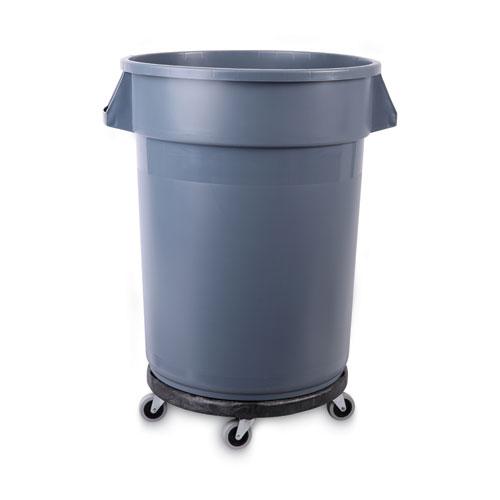 Refuse Container Utility Dolly, 300 lb Capacity, 22" Diameter, Gray. Picture 6