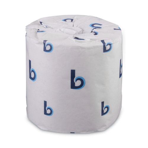 Two-Ply Toilet Tissue, Standard, Septic Safe, White, 4 x 3, 500 Sheets/Roll, 96/Carton. The main picture.