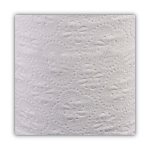 Two-Ply Toilet Tissue, Standard, Septic Safe, White, 4 x 3, 500 Sheets/Roll, 96/Carton. Picture 4