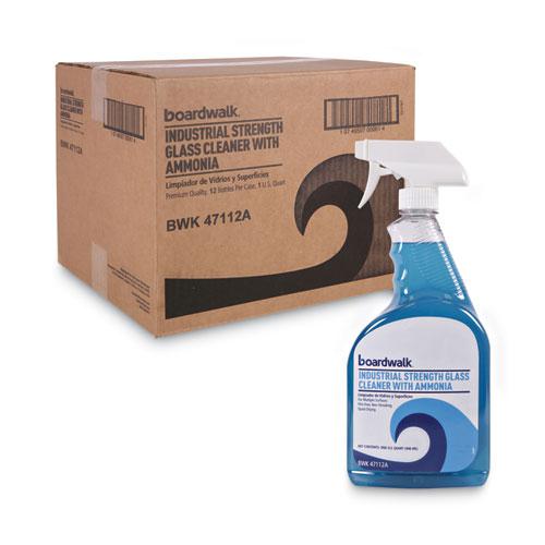 Industrial Strength Glass Cleaner with Ammonia, 32 oz Trigger Spray Bottle, 12/Carton. Picture 6