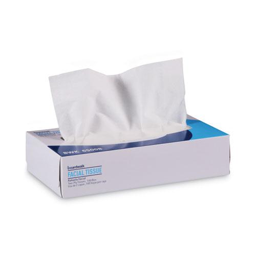 Office Packs Facial Tissue, 2-Ply, White, Flat Box, 100 Sheets/Box, 30 Boxes/Carton. Picture 1