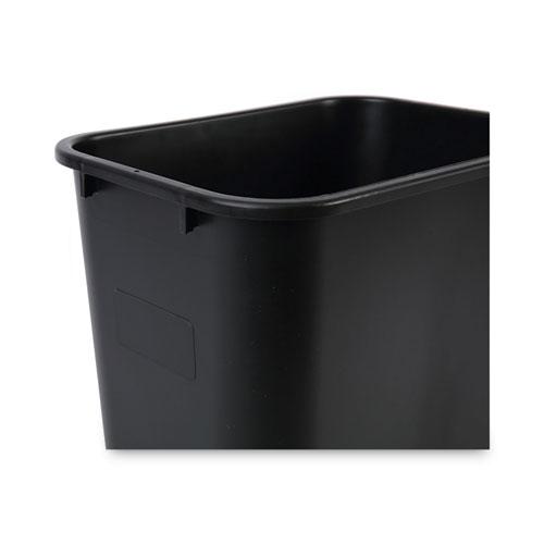 Soft-Sided Wastebasket, 28 qt, Plastic, Black. Picture 4