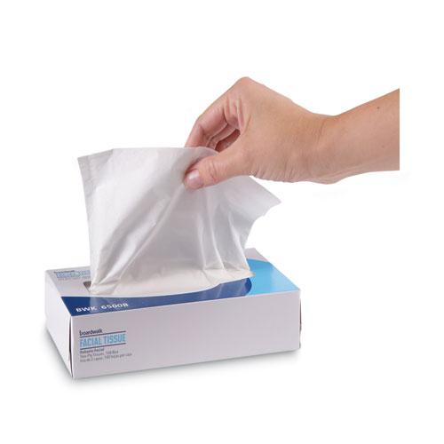 Office Packs Facial Tissue, 2-Ply, White, Flat Box, 100 Sheets/Box, 30 Boxes/Carton. Picture 3