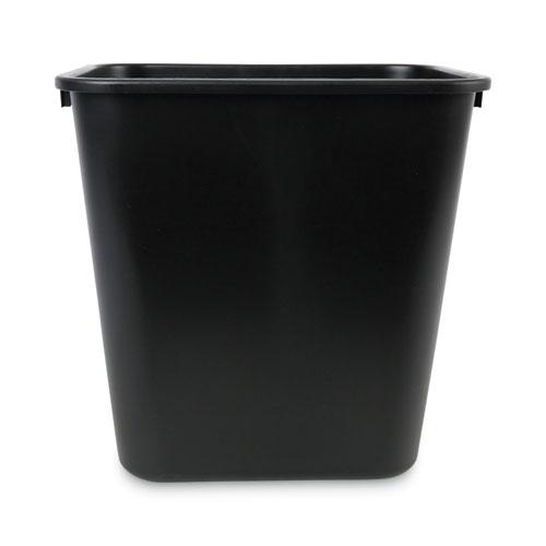 Soft-Sided Wastebasket, 28 qt, Plastic, Black. Picture 2