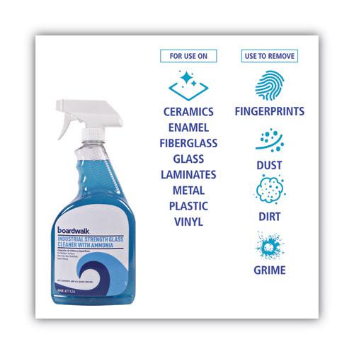 Industrial Strength Glass Cleaner with Ammonia, 32 oz Trigger Spray Bottle, 12/Carton. Picture 2