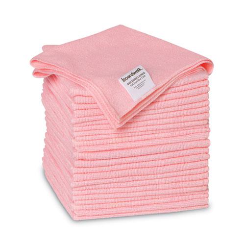 Microfiber Cleaning Cloths, 16 x 16, Pink, 24/Pack. Picture 2