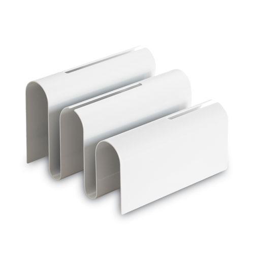 Arc Desktop Organization Kit, Letter Sorter/Tape Dispenser/Utility Cup, Metal, Gray. Picture 4