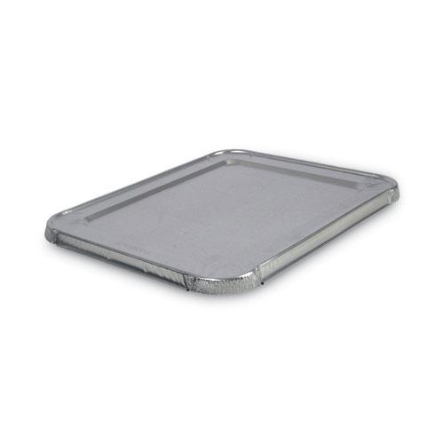 Aluminum Steam Table Pan Lids, Fits Half-Size Pan, Deep, 10.5 x 12.81 x 0.63, 100/Carton. Picture 1