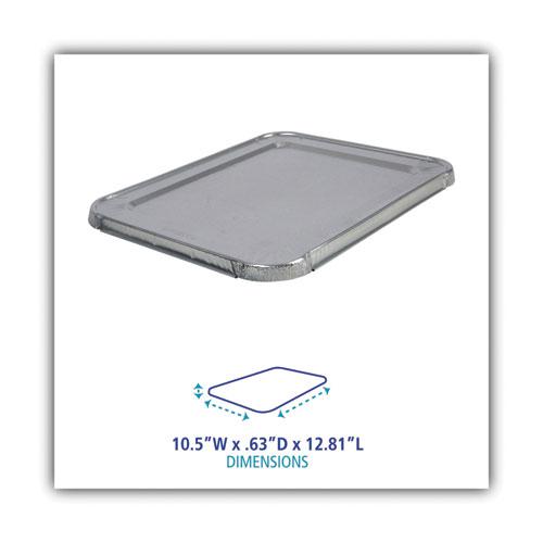 Aluminum Steam Table Pan Lids, Fits Half-Size Pan, Deep, 10.5 x 12.81 x 0.63, 100/Carton. Picture 4