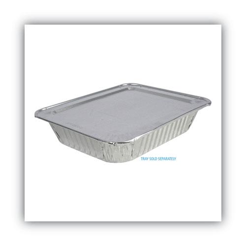 Aluminum Steam Table Pan Lids, Fits Half-Size Pan, Deep, 10.5 x 12.81 x 0.63, 100/Carton. Picture 5