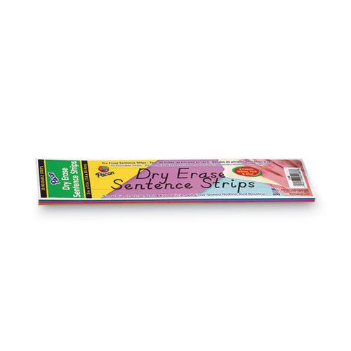 Dry Erase Sentence Strips, 12 x 3, Blue; Pink; Yellow, 30/Pack. Picture 3