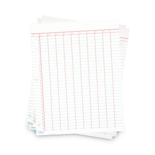Data Pad with Numbered Column Headings, Data/Lab-Record Format, Wide/Legal Rule, 10 Columns, 8.5 x 11, White, 50 Sheets. Picture 3