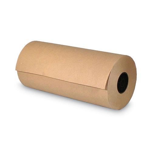 High-Volume Mediumweight Wrapping Paper Roll, 40 lb Wrapping Weight Stock, 24" x 900 ft, Brown. Picture 4