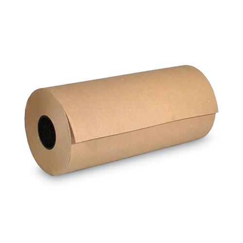 High-Volume Mediumweight Wrapping Paper Roll, 40 lb Wrapping Weight Stock, 24" x 900 ft, Brown. Picture 2