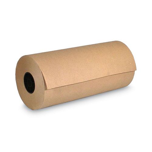 High-Volume Heavyweight Wrapping Paper Roll, 50 lb Wrapping Weight Stock, 24" x 720 ft, Brown. Picture 2