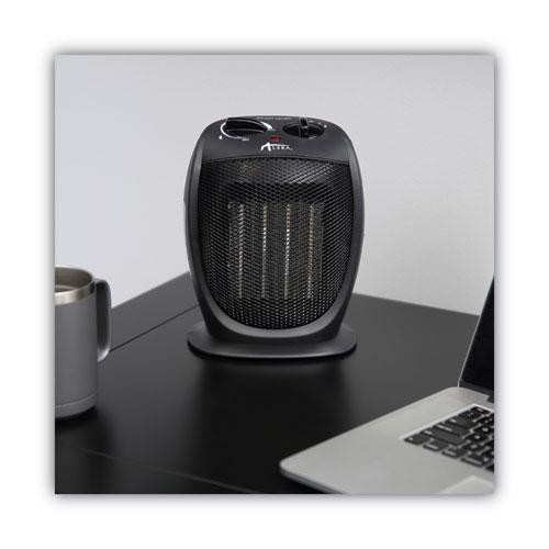 Ceramic Heater, 7.13" x 5.88" x 8.75", Black. Picture 5