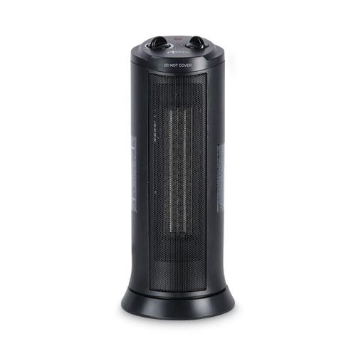 Mini Tower Ceramic Heater, 1,500 W, 7.37 x 7.37 x 17.37, Black. Picture 1