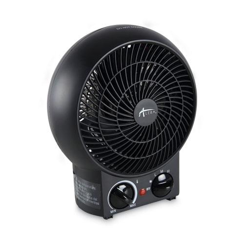 Heater Fan, 8.25" x 4.38" x 9.38", Black. Picture 2