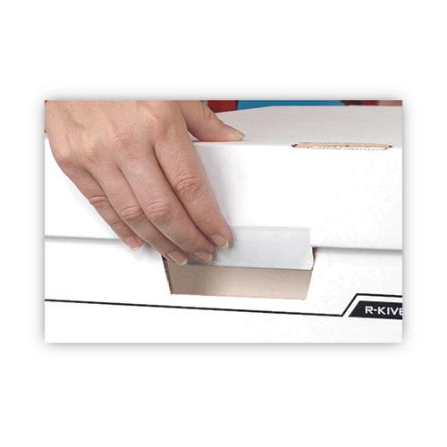 SYSTEMATIC Medium-Duty Strength Storage Boxes, Letter/Legal Files, White/Blue, 12/Carton. Picture 2