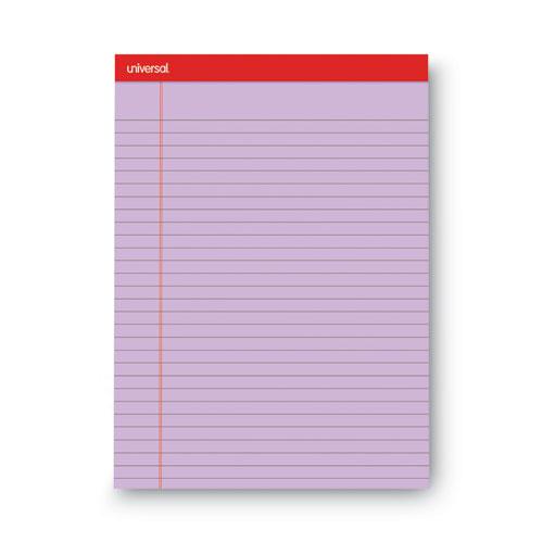 Colored Perforated Ruled Writing Pads, Wide/Legal Rule, 50 Assorted Color 8.5 x 11.75 Sheets, 6/Pack. Picture 1
