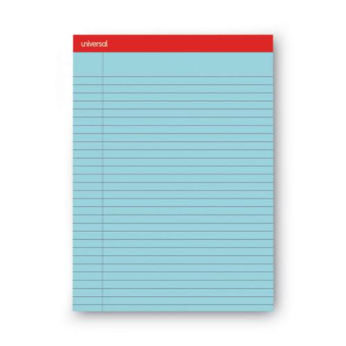 Colored Perforated Ruled Writing Pads, Wide/Legal Rule, 50 Blue 8.5 x 11 Sheets, Dozen. Picture 1