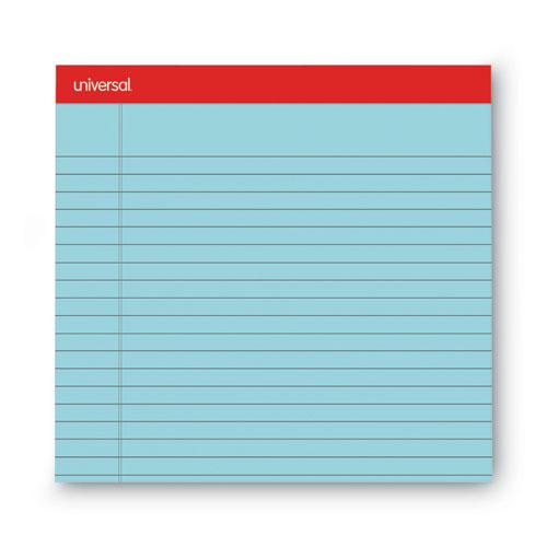 Colored Perforated Ruled Writing Pads, Wide/Legal Rule, 50 Blue 8.5 x 11 Sheets, Dozen. Picture 5
