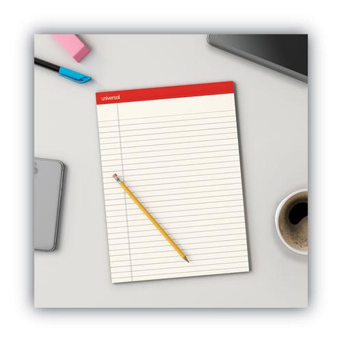 Colored Perforated Ruled Writing Pads, Letter Size Pad (8.5 x 11.75), Wide/Legal Rule, 50 Ivory 8.5 x 11 Sheets, Dozen. Picture 7