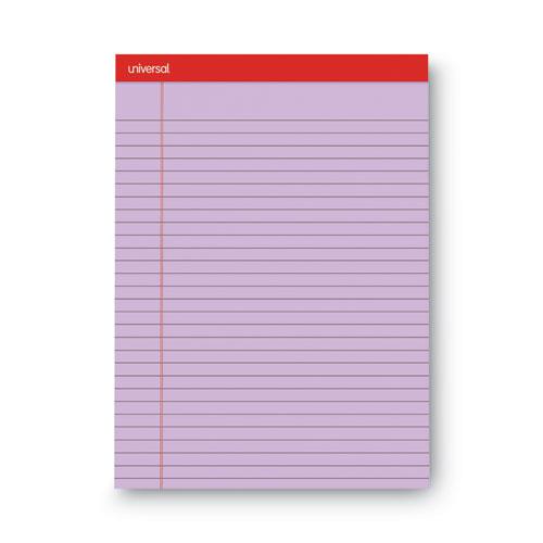 Colored Perforated Ruled Writing Pads, Wide/Legal Rule, 50 Orchid 8.5 x 11 Sheets, Dozen. Picture 1