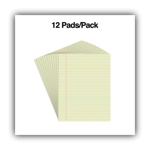 Glue Top Pads, Narrow Rule, 50 Canary-Yellow 8.5 x 11 Sheets, Dozen. Picture 2