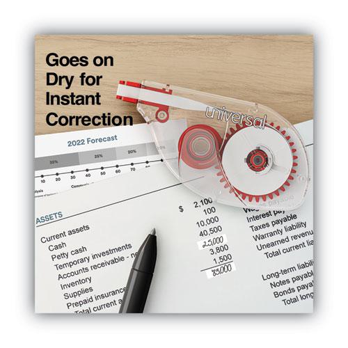 Side-Application Correction Tape, Transparent Red Applicator, 0.2" x 393", 6/Pack. Picture 3