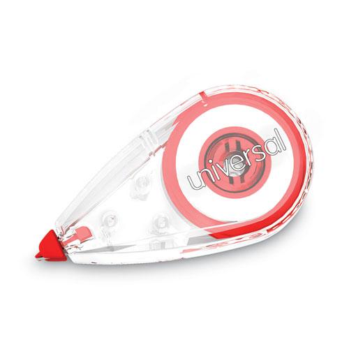 Correction Tape, Mini Economy, Non-Refillable, Clear/Red Applicator, 0.25" x 275", 10/Pack. Picture 1