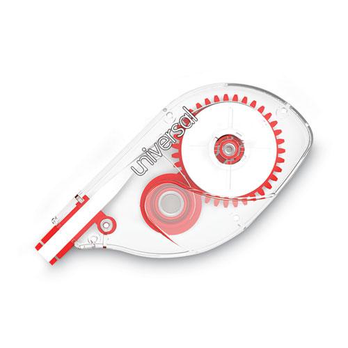 Side-Application Correction Tape, Non-Refillable, Transparent Gray/Red Applicator,  0.2" x 393", 10/Pack. Picture 1