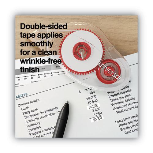 Double-sided Adhesive Tape Roller, 0.31" x 32.8 ft, Dries Clear, 2/Pack. Picture 2