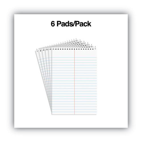 Steno Pads, Gregg Rule, Red Cover, 80 White 6 x 9 Sheets, 6/Pack. Picture 2