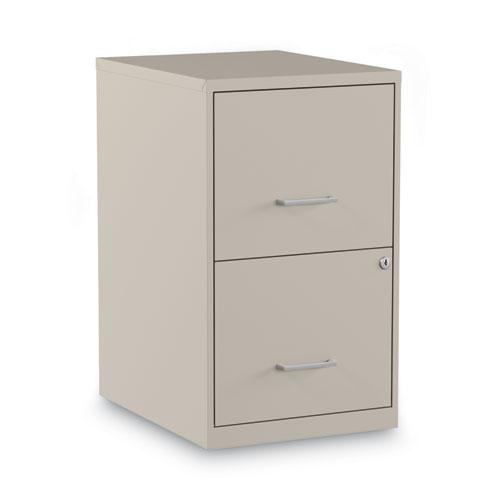 Soho Vertical File Cabinet, 2 Drawers: File/File, Letter, Putty, 14" x 18" x 24.1". Picture 1