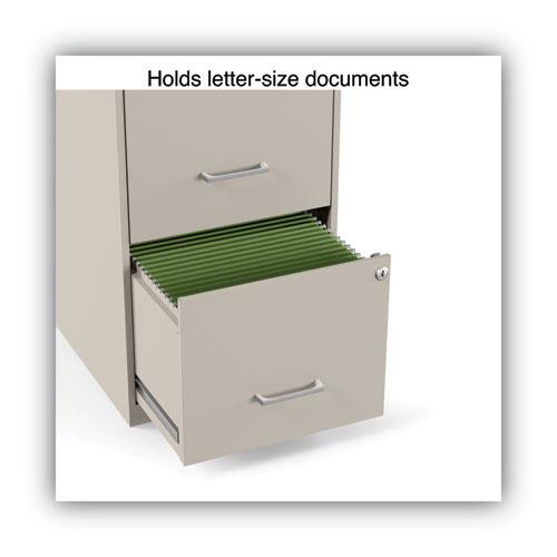 Soho Vertical File Cabinet, 2 Drawers: File/File, Letter, Putty, 14" x 18" x 24.1". Picture 3