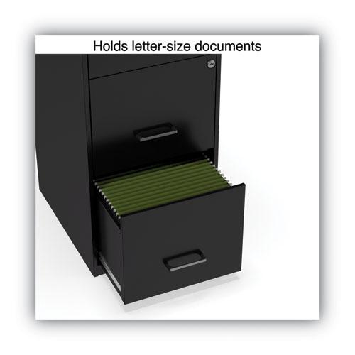 Soho Vertical File Cabinet, 3 Drawers: File/File/File, Letter, Black, 14" x 18" x 34.9". Picture 3