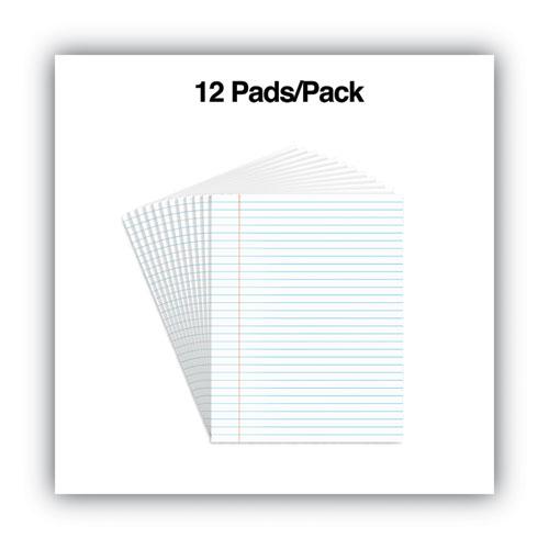 Glue Top Pads, Wide/Legal Rule, 50 White 8.5 x 11 Sheets, Dozen. Picture 2