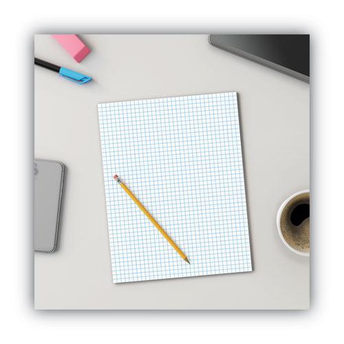 Quadrille-Rule Glue Top Pads, Quadrille Rule (4 sq/in), 50 White 8.5 x 11 Sheets, Dozen. Picture 7