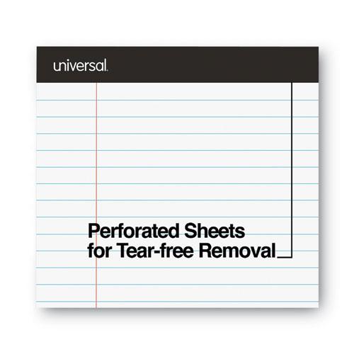 Premium Ruled Writing Pads with Heavy-Duty Back, Wide/Legal Rule, Black Headband, 50 White 8.5 x 11 Sheets, 12/Pack. Picture 4