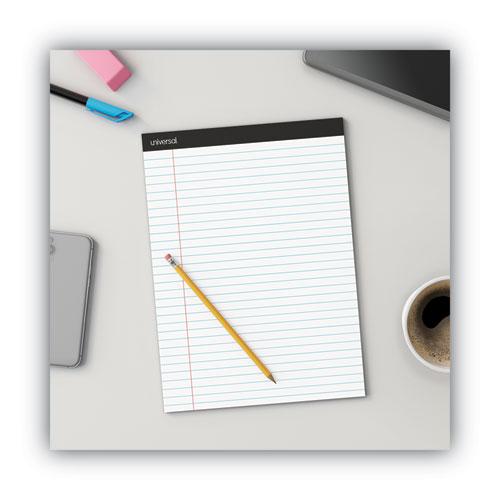 Premium Ruled Writing Pads with Heavy-Duty Back, Wide/Legal Rule, Black Headband, 50 White 8.5 x 11 Sheets, 12/Pack. Picture 8
