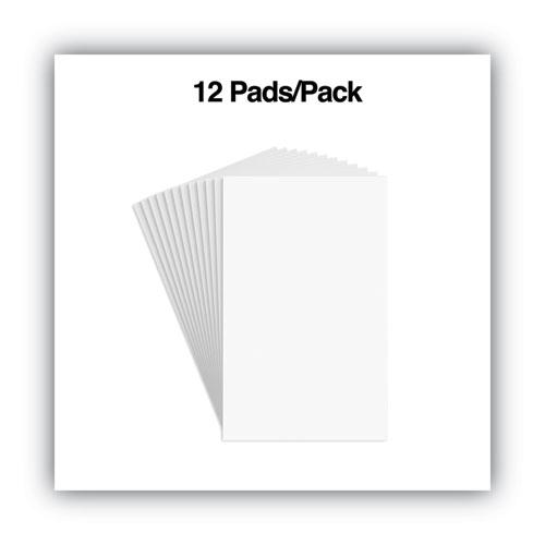 Scratch Pads, Unruled, 5 x 8, White, 100 Sheets, 12/Pack. Picture 2