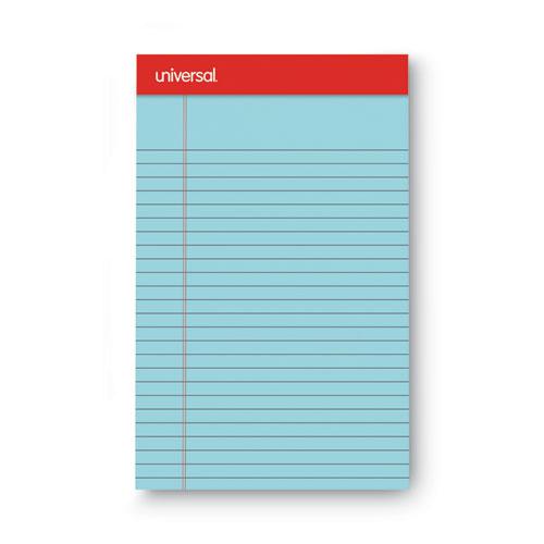 Colored Perforated Ruled Writing Pads, Narrow Rule, 50 Blue 5 x 8 Sheets, Dozen. Picture 1