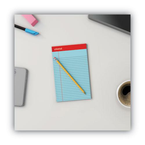 Colored Perforated Ruled Writing Pads, Narrow Rule, 50 Blue 5 x 8 Sheets, Dozen. Picture 7