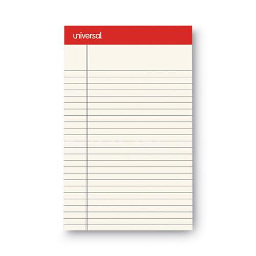 Colored Perforated Ruled Writing Pads, Narrow Rule, 50 Ivory 5 x 8 Sheets, Dozen. Picture 1
